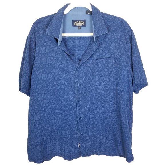 Nat Nast Luxury Originals Mens L Blue Geometric Pr - Picture 1 of 7